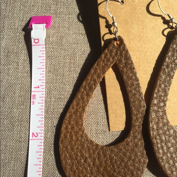 Leather and Sterling earrings NEW - Picture 2 of 2